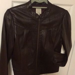 100% Chocolate Brown Leather Bomber